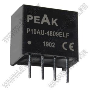 P10AU-4809ELF преобразователь DC-DC; Uвх=48В; Iвх-0=7мА; Iвх-load=51мА; Uвых=9В; Iвых=222мА; 82%