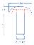 PGSR-2.7H пистон монтажный; A=5,2мм; нейлон-66 (UL); черный