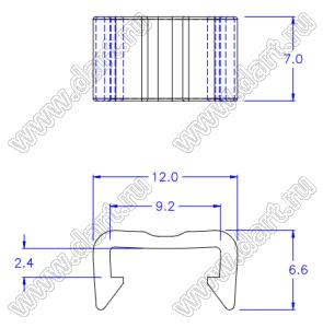 PGLHY-12 фиксатор платы; нейлон-66 (UL); натуральный