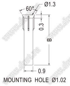 LEMB1-13.7V0-F световод; d монт.отв.=1,02мм; B=13,7мм; поликарбонат PC (UL); прозрачный