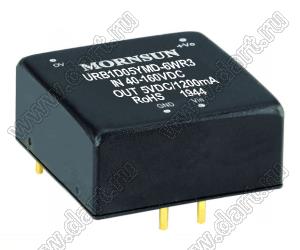 URB1D05YMD-6WR3 преобразователь DC-DC Mornsun; Uвх=110 (40-160)В; Uвых=5В; Iвых=1200мА; 78%