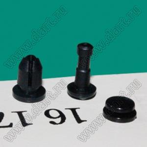 PGLH-01J фиксатор платы; ØA=6,0мм; нейлон-66 (UL) + полиуретан PU (UL); натуральный, черный