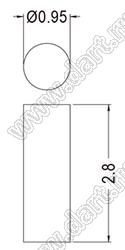 LEM-261 cветовод; A=2,8мм; поликарбонат (UL); прозрачный