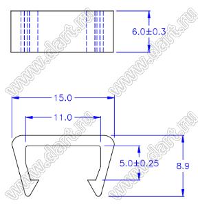 PGLHY-01 фиксатор платы; нейлон-66 (UL); натуральный