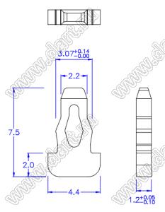 PGMBZ-06 пистон монтажный; A=5,5мм; нейлон-66 (UL); натуральный