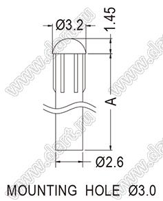 LEM-67-13 cветовод; A=13,0мм; B=2,6мм; поликарбонат (UL); прозрачный