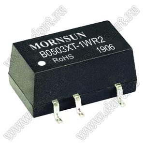 B0503XT-1WR2 преобразователь DC-DC; Uвх=5 (4,5-5,5)В; Uвых=3,3В; Iвых=303мА; 74%