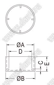 BCC-13 колпачок защитный конденсатора; D=10,2мм; нейлон-66 (UL); натуральный