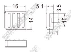 HANE-49 ручка; нейлон-66 (UL); черный