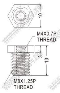 MOTB-8 заглушка резьбового отверстия; M8X1,25; нейлон-66; черный