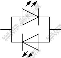 RL30-SR2YG43 9T1 (DB3b-31OG, WP937EGW, 3RG4HW, ARL-3014UEUGC/2L) светодиод двухцветный 3мм красный/зеленый биполярный