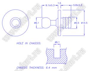 DLK-2A пластиковый фиксатор; нейлон-66 (UL); черный