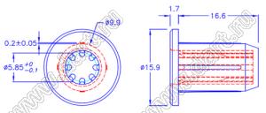 DLK-02 пластиковый фиксатор; нейлон-66 (UL); черный