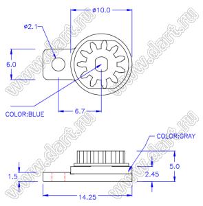 PG-7BP двунаправленный пластиковый поворотный демпфер; ABS, POM