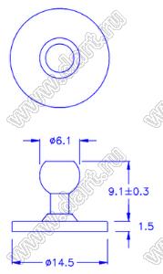 DLK-2C пластиковый фиксатор; нейлон-66 (UL); черный