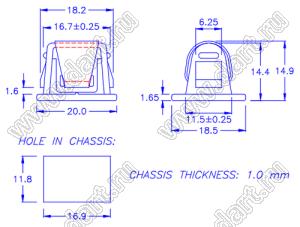 PGDL-20 пластиковый фиксатор; нейлон-66 (UL); натуральный