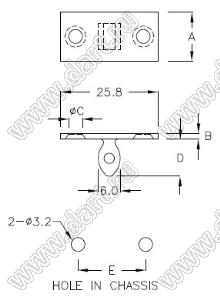 PGDL-8DK пластиковый фиксатор; нейлон-66 (UL); натуральный