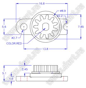 PG-07F двунаправленный пластиковый поворотный демпфер; ABS, POM