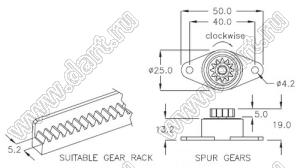 PG-50-600 пластиковый поворотный демпфер с высоким крутящим моментом; PC (UL); POM