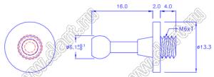 DLK-1A пластиковый фиксатор; нейлон-66 (UL); черный