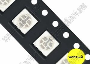 YWH5050UYC светодиод; типоразмер 5050; желтый; λD=590-595нм; 600-800мКд; 2θ½=130°