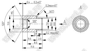 БА8.226.327-13 (ЮПИЯ.713361.006-13 втулка резьбовая резьбовая развальцовочная (бонка) сквозная под невыпадающий винт; М5; сталь оцинкованная