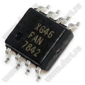 FAN7842MX (SOIC-8) микросхема драйвера затвора; Uпит.=25В (макс.); 2; Junction Isolation; Uвых (макс)=225В