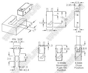 PGDL-550 пластиковый фиксатор; нейлон-66 (UL); черный