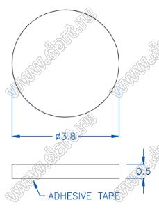 R0301A ножка приборная; силиконовая резина; черный