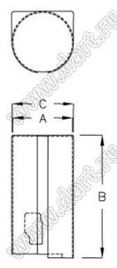 DXF-76 держатель конденсатора; полипропилен (PP); натуральный