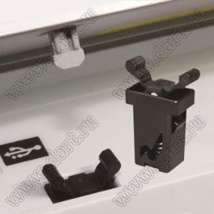 PGDL-100C пластиковый фиксатор; нейлон-66 (UL), PC(UL); черный, серый