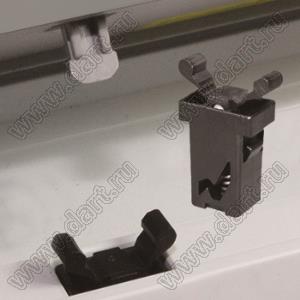 PGDL-100A пластиковый фиксатор; нейлон-66 (UL), PC(UL); черный, серый