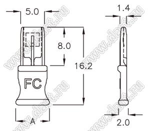 HCL-5M заглушка разъема; A=7,0мм; нейлон-66 (UL); черный