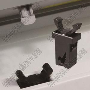 PGDL-150F пластиковый фиксатор; нейлон-66 (UL), PC(UL); черный, серый