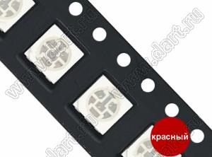 YWH5050URC светодиод; типоразмер 5050; красный; λD=620-625нм; 400-600мКд; 2θ½=130°