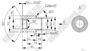 БА8.226.327-10 (ЮПИЯ.713361.006-10 втулка резьбовая резьбовая развальцовочная (бонка) сквозная под невыпадающий винт; М4; сталь оцинкованная