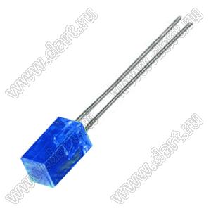 QDX-557UB светодиод квадратный 5x5x7 мм; синий; 460...470нм; корпус диффузный; 2,9...3,3V; 200...250мКд; 110°