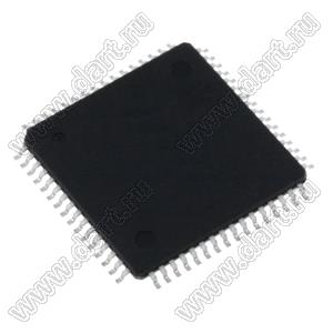 PIC32MX340F512H-80I/PT (TQFP-64) микросхема 32-разрядный микроконтроллер с графическим интерфейсом широкого применения; Uпит.=2,3...3,6В; Tраб. -40...+85°C; FLASH 512+12; SRAM 32