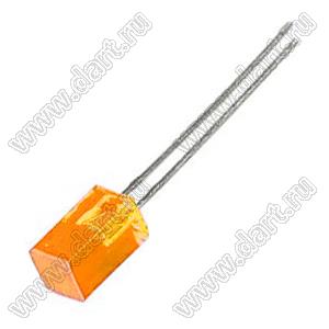 QDX-557UO (DR5N-135) светодиод квадратный 5x5x7 мм; оранжевый; 600...610нм; корпус диффузный; 1,9...2,3V; 200...350мКд; 110°