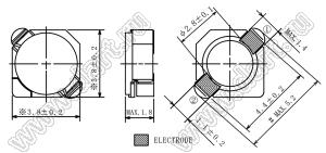 CDRH3D16NP-1R5ND дроссель SMD; L=1,50±30%мкГн; Iн=1550мА