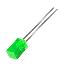 QDX-557GD (DR5N-133) светодиод квадратный 5x5x7 мм; желто-зеленый; 565...575нм; корпус диффузный; 1,9...2,3V; 10…20мКд; 110°