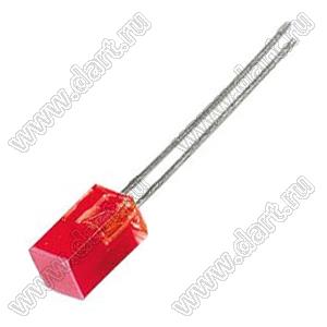 QDX-557UR (DR5N-135R) светодиод квадратный 5x5x7 мм; красный; 620...635нм; корпус диффузный; 1,9...2,3V; 200...250мКд; 120°