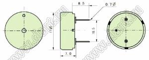 BLXH-1707-FN излучатель звука; D17,0xH7,0мм