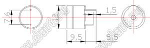 BLXH-12095-12V излучатель звука; D12,0xH9,5мм