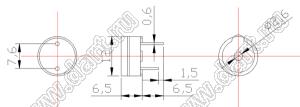 BLXH-12065-5V излучатель звука; D12,0xH6,5мм