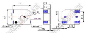 BLXH-SMD4020 излучатель звука; 4,0x4,0xH2,0мм