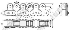 19-40-TR-08AF1-TRA цепь приводная; P=12,700мм