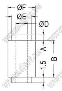 LUS-74.5 распорка межплатная; нейлон-66 (UL); натуральный