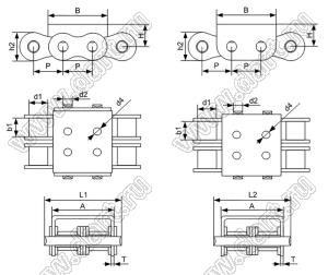 23-10А-U2F2 цепь приводная; P=15,875мм; B=29,6мм