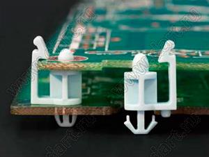 ULCSF-6.6L фиксатор платы с защелкой; E=1,4~1,8мм; T=2,3~2,7мм; нейлон-66 (UL); натуральный